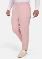 Amaranth Pink Linen Pants - SARTORO554