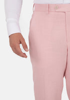 Amaranth Pink Linen Pants - SARTORO716