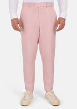 Amaranth Pink Linen Pants - SARTORO