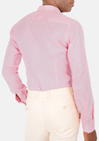 Amaranth Pink Linen Shirt - SARTORO63