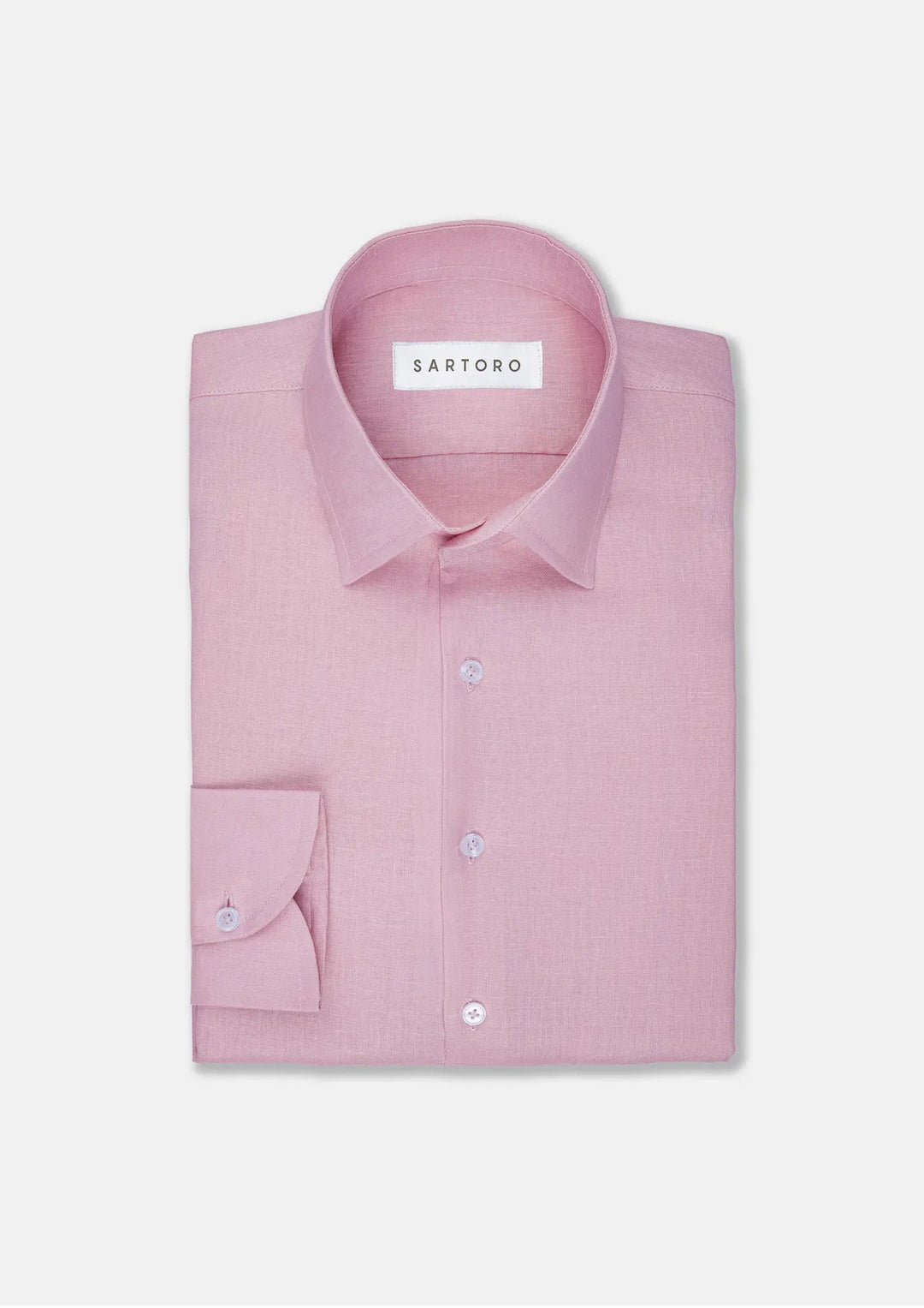 Amaranth Pink Linen Shirt - SARTORO