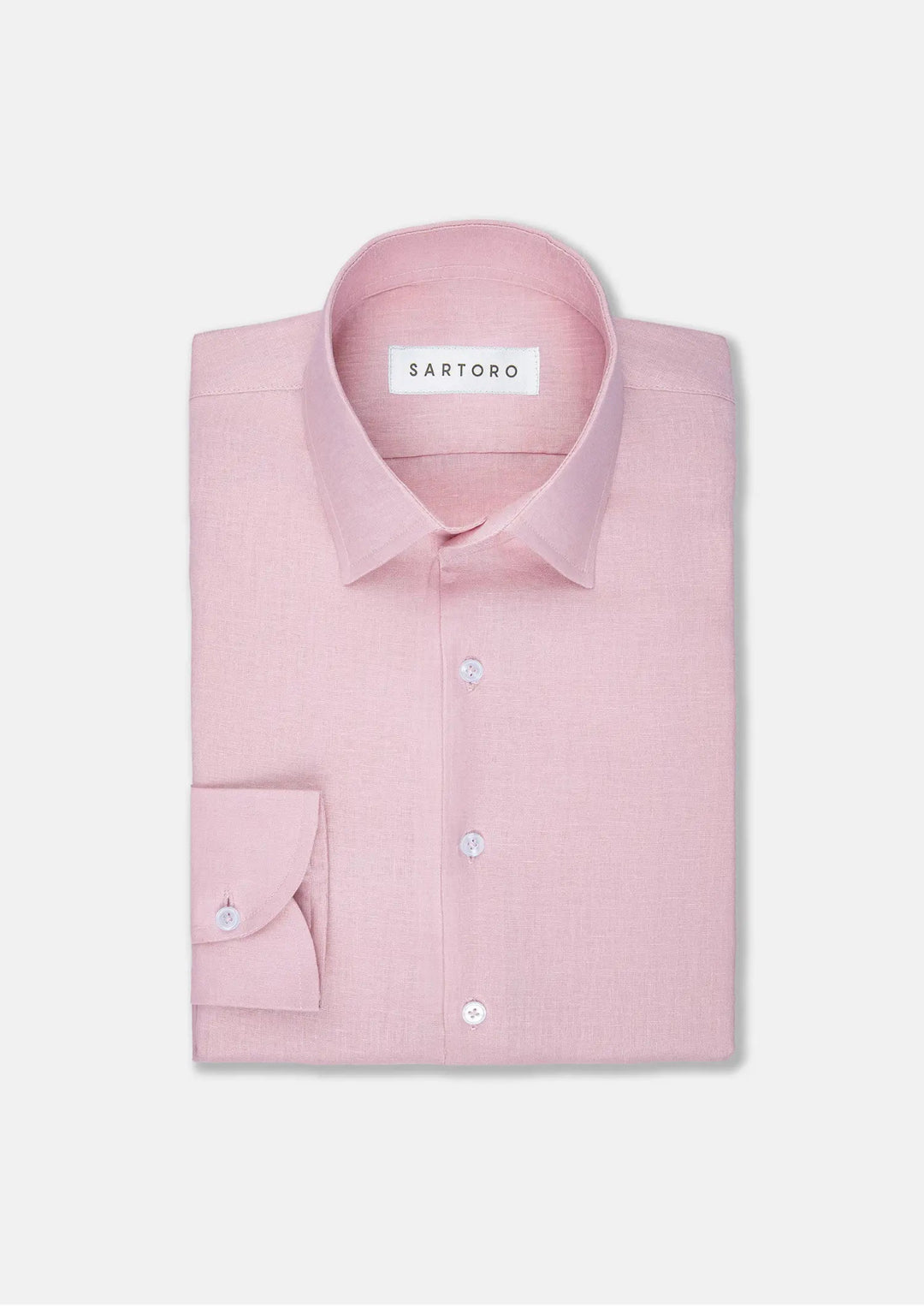Amaranth Pink Linen Shirt - SARTORO