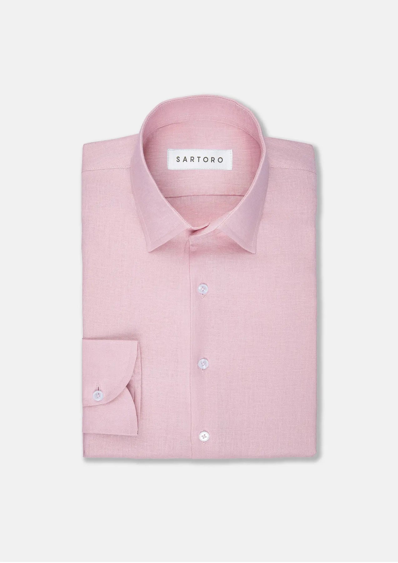 Amaranth Pink Linen Shirt - SARTORO