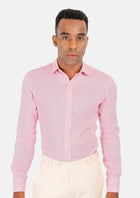 Amaranth Pink Linen Shirt - SARTORO460