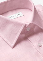 Amaranth Pink Linen Shirt - SARTORO991