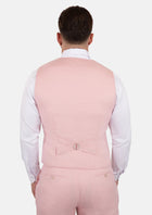 Amaranth Pink Linen Vest - SARTORO977