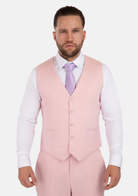 Amaranth Pink Linen Vest