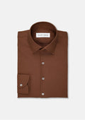 Amber Brown Linen Shirt - SARTORO