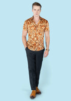 Amber Leopard Silk Shirt - SARTORO76