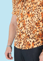 Amber Leopard Silk Shirt - SARTORO310