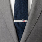 American Waving Flag Cufflinks and Tie Bar Gift Set - SARTORO856