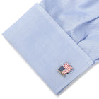 American Waving Flag Cufflinks and Tie Bar Gift Set - SARTORO343