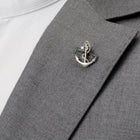 Anchor Sterling Silver 3D Lapel Pin - SARTORO591