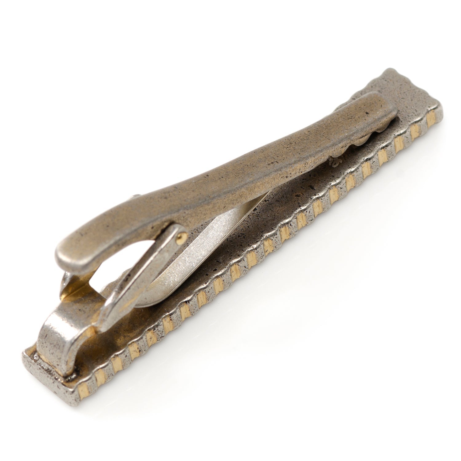 Antique Gold Herringbone Tie Clip - SARTORO438
