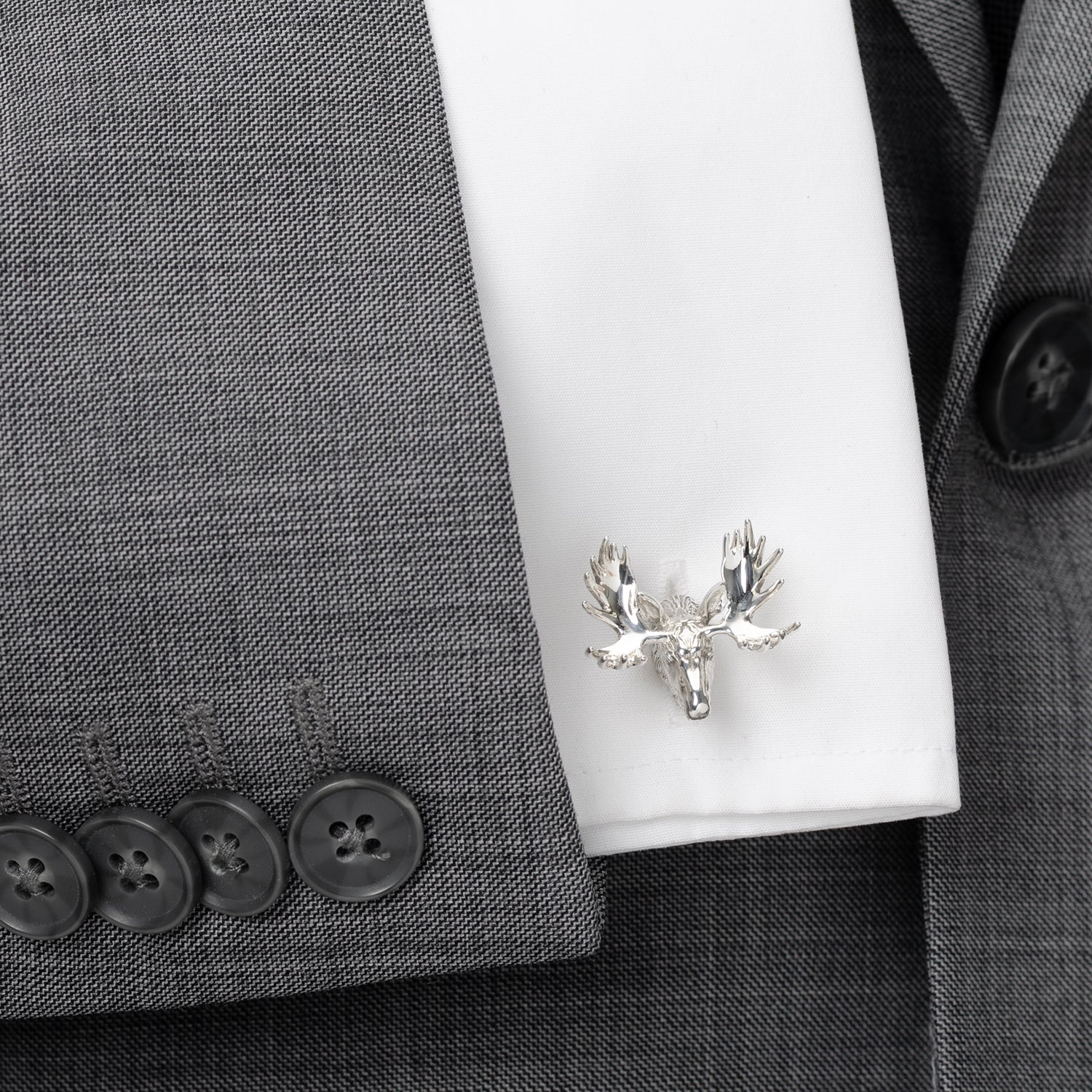 Antique Sterling Silver Moose Cufflinks - SARTORO30