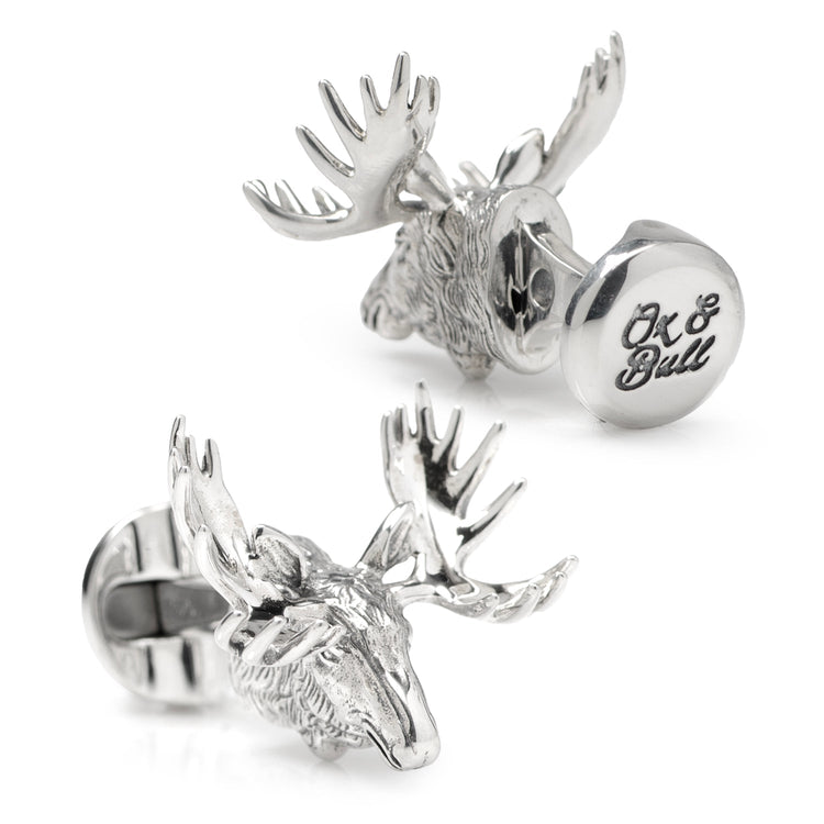 Antique Sterling Silver Moose Cufflinks - SARTORO293