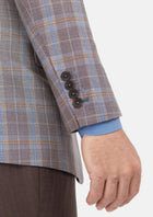 Ash Brown Check Jacket - SARTORO798