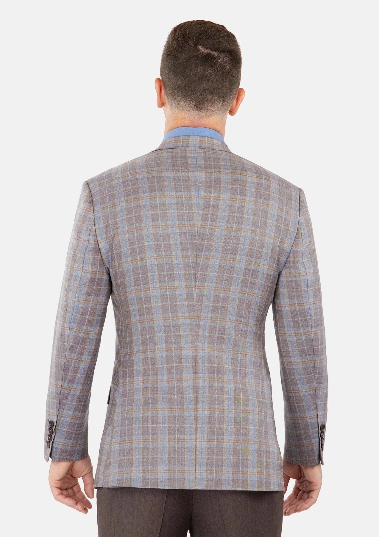 Ash Brown Check Jacket - SARTORO876