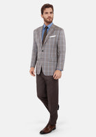 Ash Brown Check Jacket - SARTORO57
