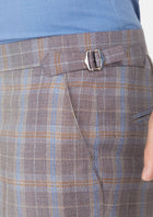 Ash Brown Check Pants - SARTORO19