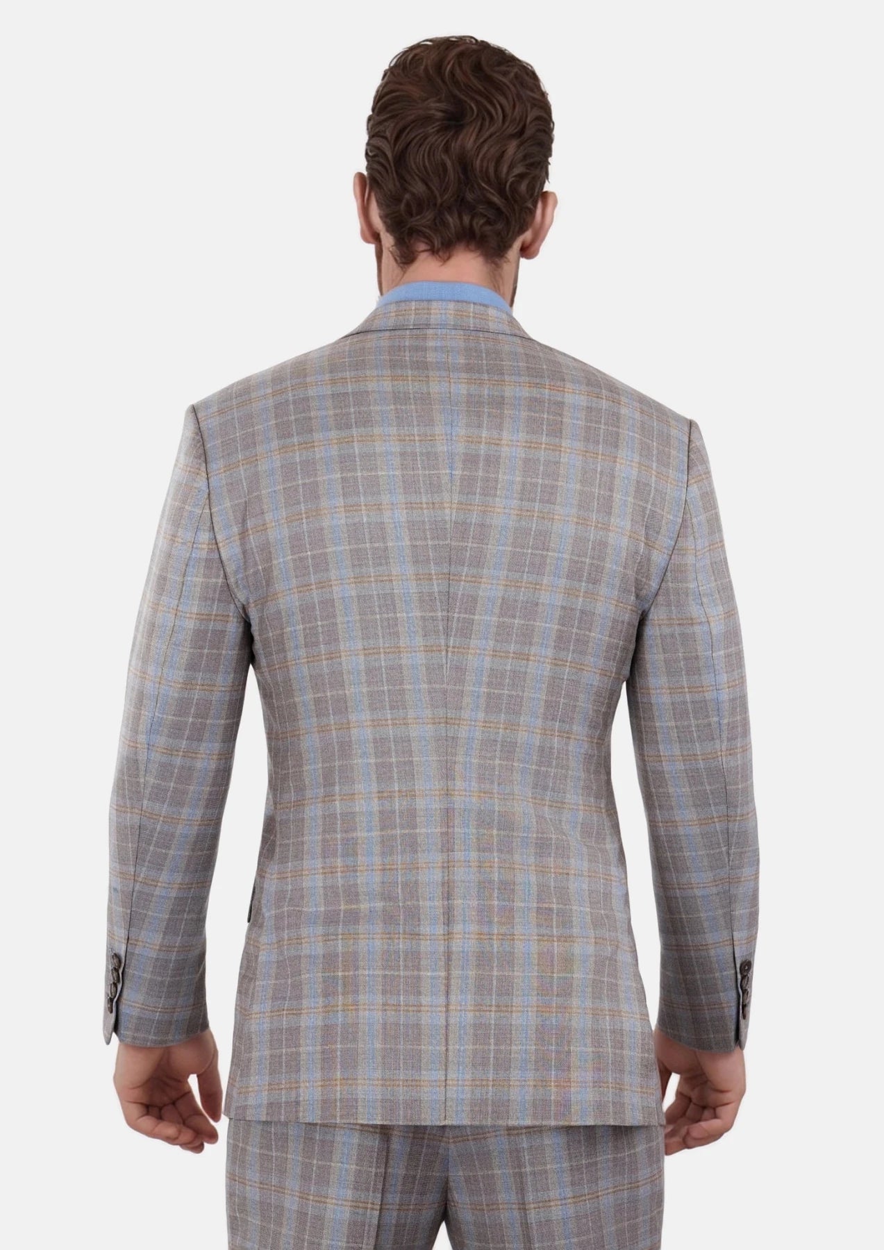 Ash Brown Check Suit - SARTORO269