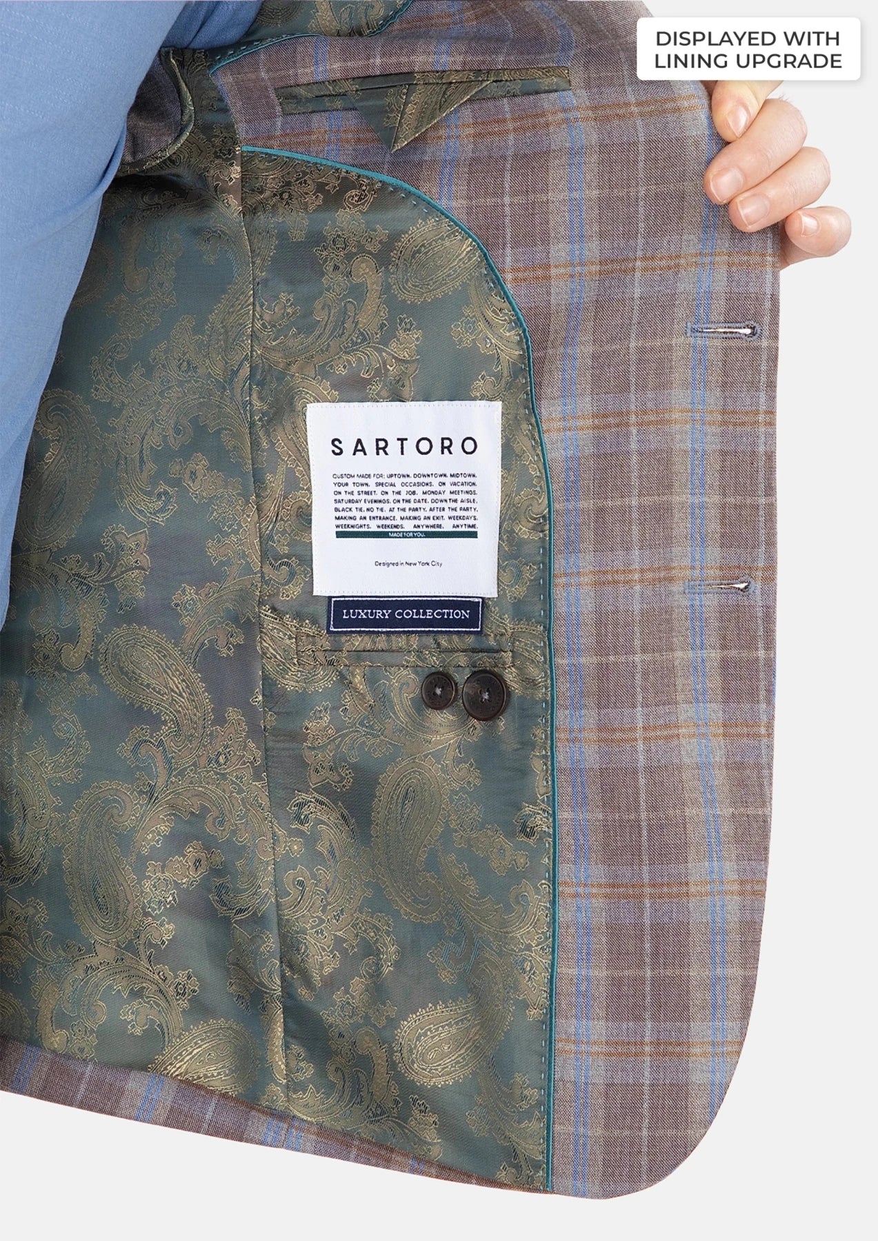Ash Brown Check Suit - SARTORO320