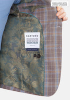 Ash Brown Check Suit - SARTORO543