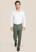 Aspen Green Hopsack Pants - SARTORO