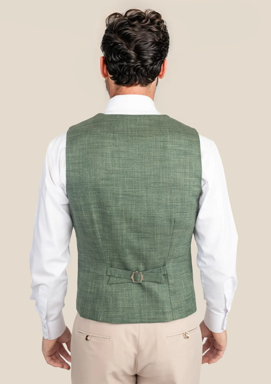 Aspen Green Hopsack Vest - SARTORO