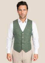 Aspen Green Hopsack Vest - SARTORO