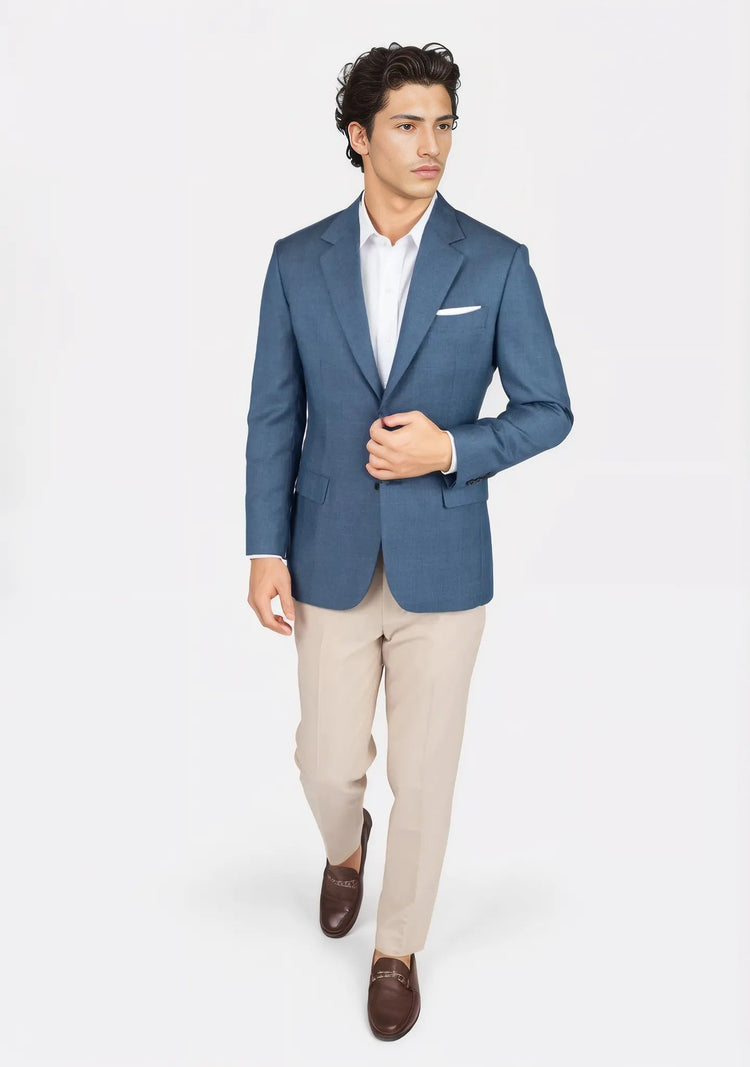 Astor Air Force Blue Prince of Wales Jacket - SARTORO