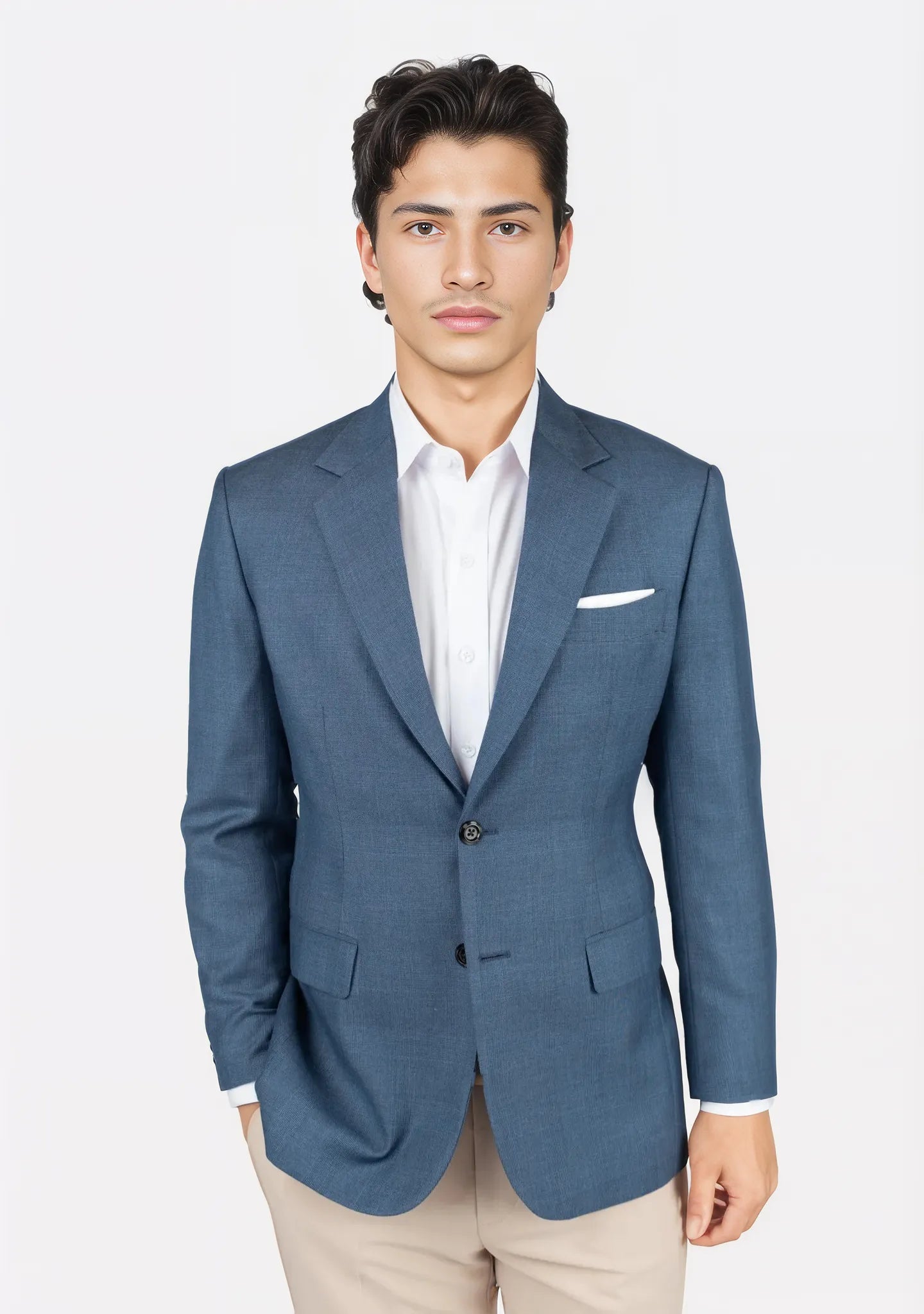 Astor Air Force Blue Prince of Wales Jacket - SARTORO