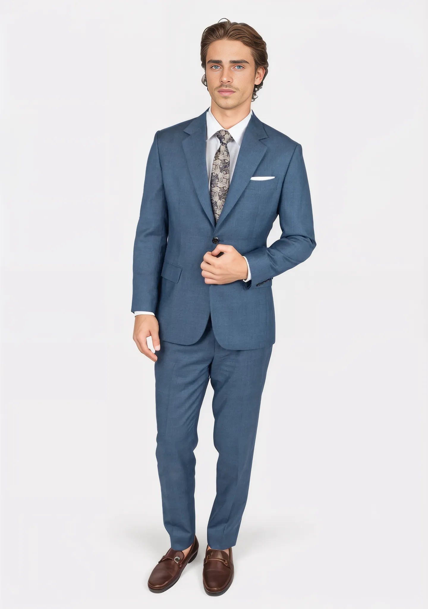 Astor Air Force Prince of Wales Blue Suit - SARTORO