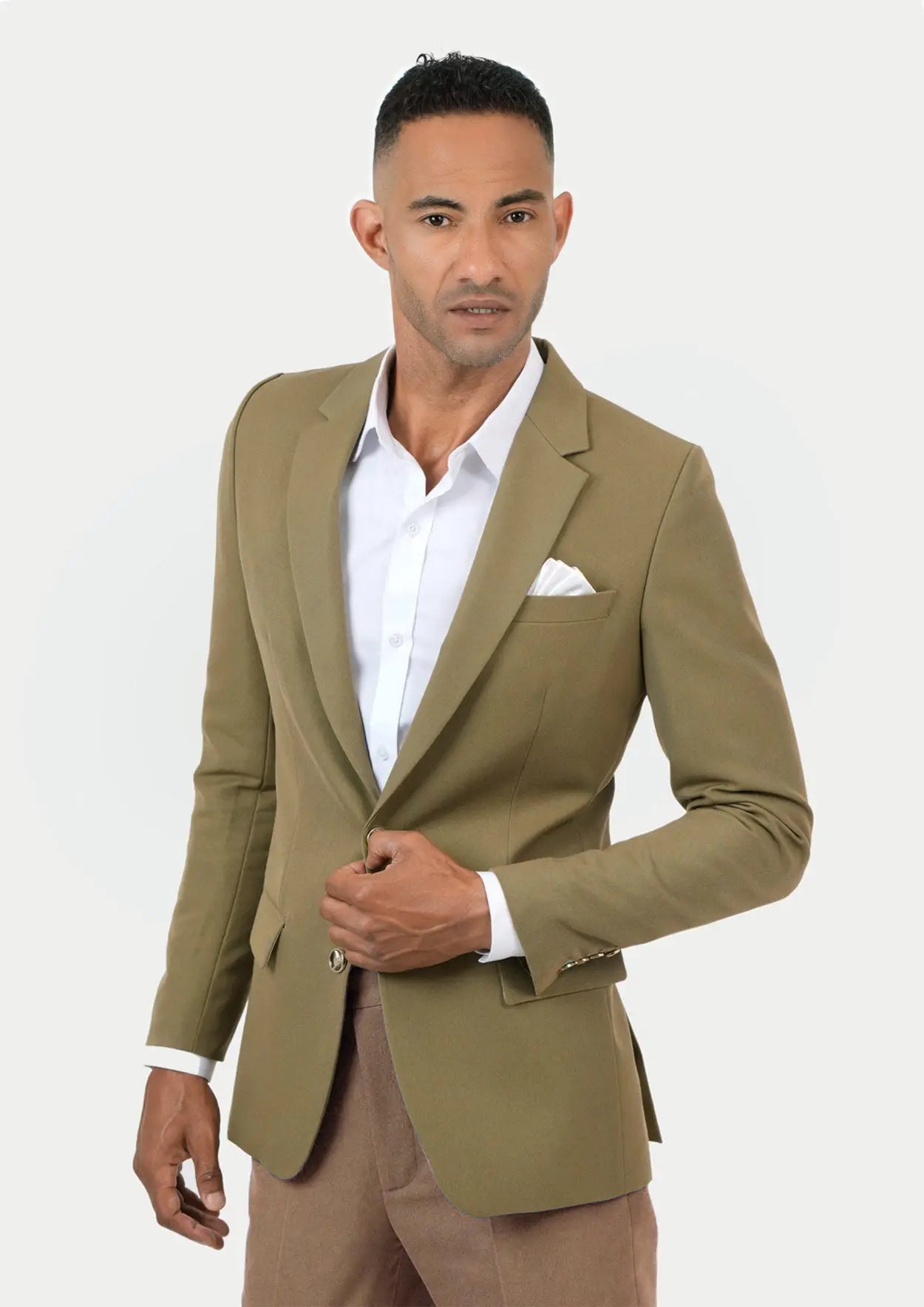 Astor British Khaki Cotton Jacket - SARTORO