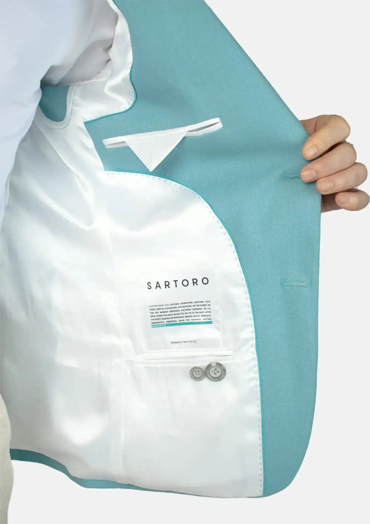 Astor Capri Blue Linen Blend Suit - SARTORO106