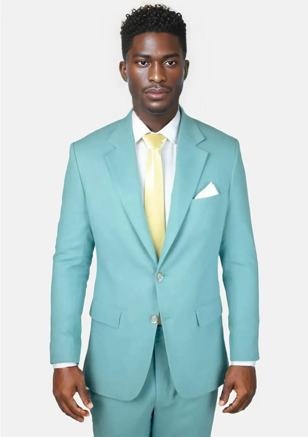 Capri Blue Linen Blend Suit373