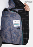Astor Charcoal Flannel Windowpane Jacket - SARTORO632