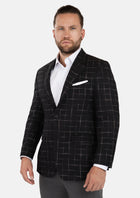Astor Charcoal Flannel Windowpane Jacket - SARTORO189