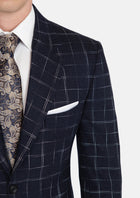 Astor Charcoal Flannel Windowpane Suit - SARTORO310