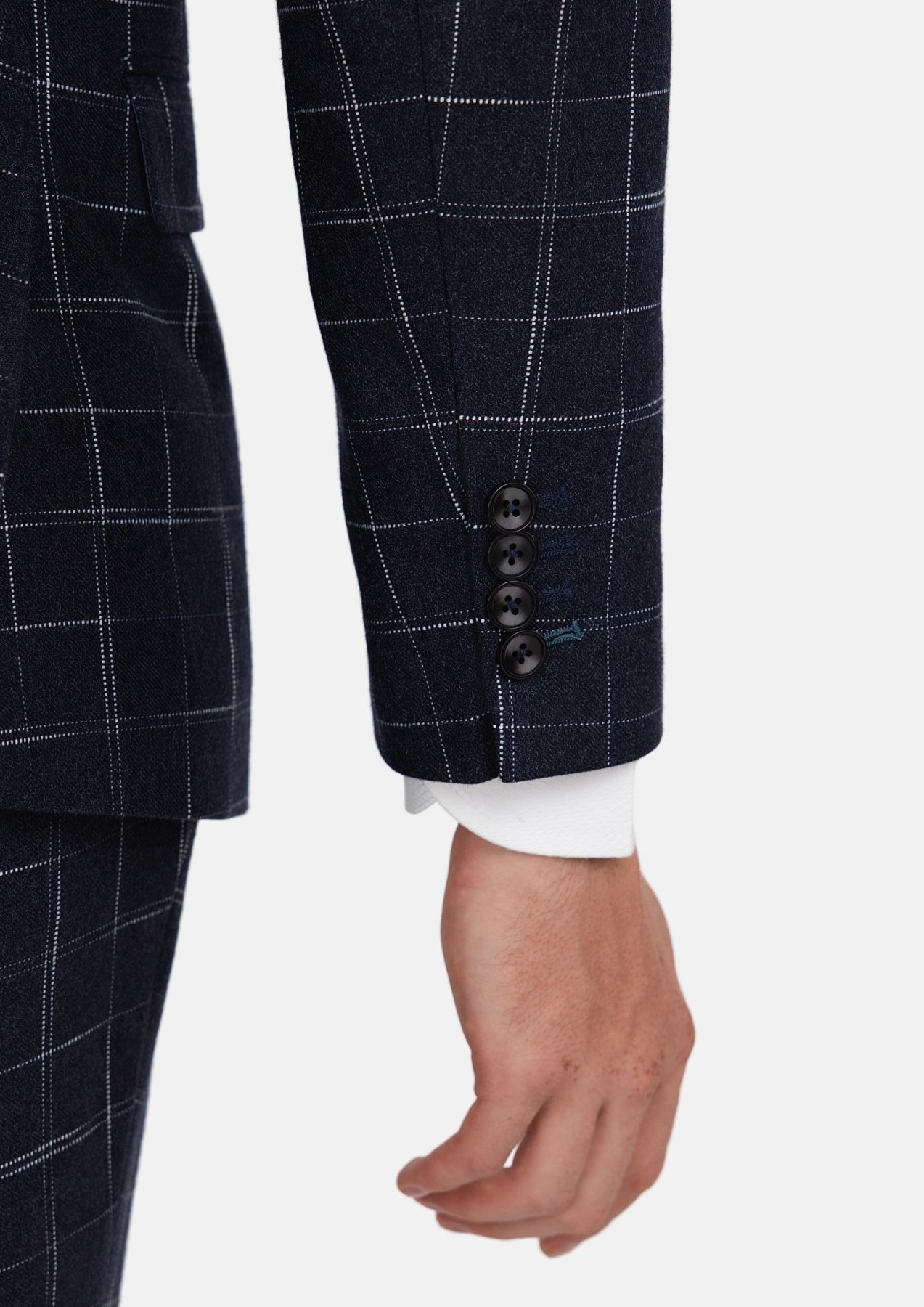 Astor Charcoal Flannel Windowpane Suit - SARTORO