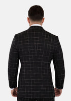 Astor Charcoal Flannel Windowpane Suit - SARTORO256