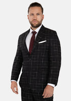 Astor Charcoal Flannel Windowpane Suit - SARTORO932