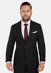 Astor Charcoal Flannel Windowpane Suit