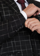 Astor Charcoal Flannel Windowpane Suit - SARTORO29