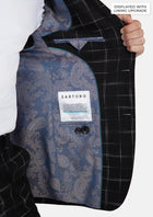 Astor Charcoal Flannel Windowpane Suit - SARTORO31