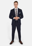 Astor Charcoal Flannel Windowpane Suit - SARTORO285