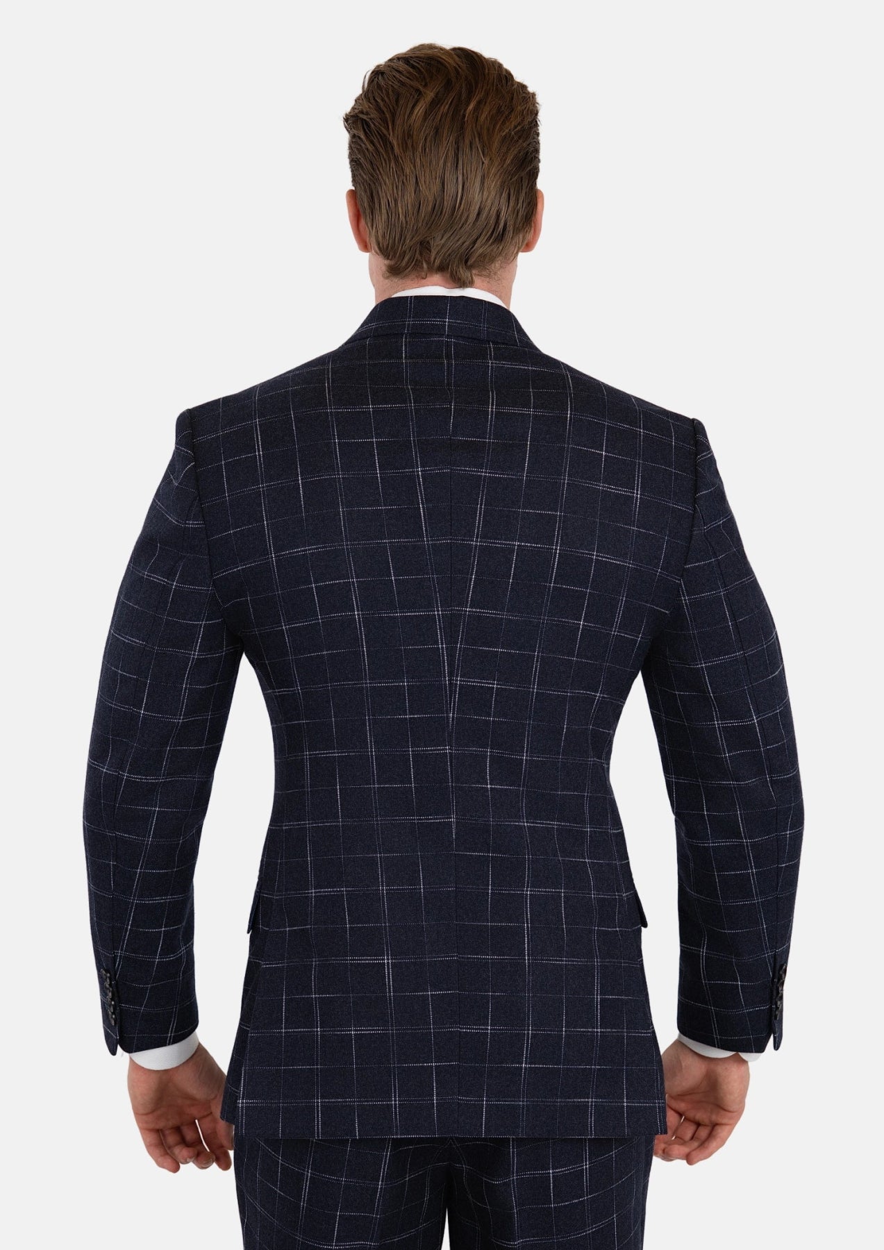 Astor Charcoal Flannel Windowpane Suit - SARTORO