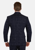 Astor Charcoal Flannel Windowpane Suit - SARTORO700
