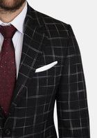 Astor Charcoal Flannel Windowpane Suit - SARTORO120
