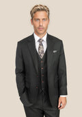 Astor Dark Green Twill Suit - SARTORO